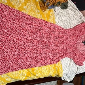 Cute red and white dress.